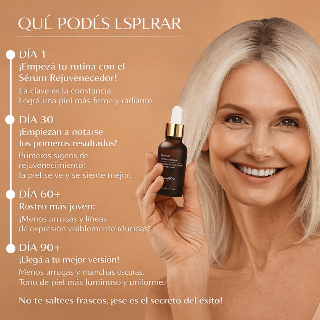 Sérum Rejuvenecedor - Desvanece Arrugas, Manchas & Signos de la Edad